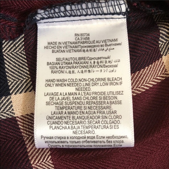 NWT BCBGENERATION plaid dress with bell sleeves - Sz S - Picture 7 of 7